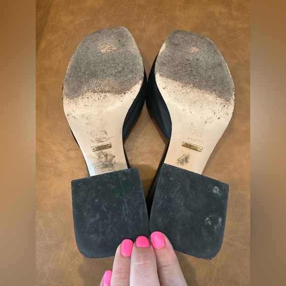 Gucci 38.5 (8.5) Black Nappa Mule Sandal Slide Baby Horsebit Retail $920 - Picture 13 of 13